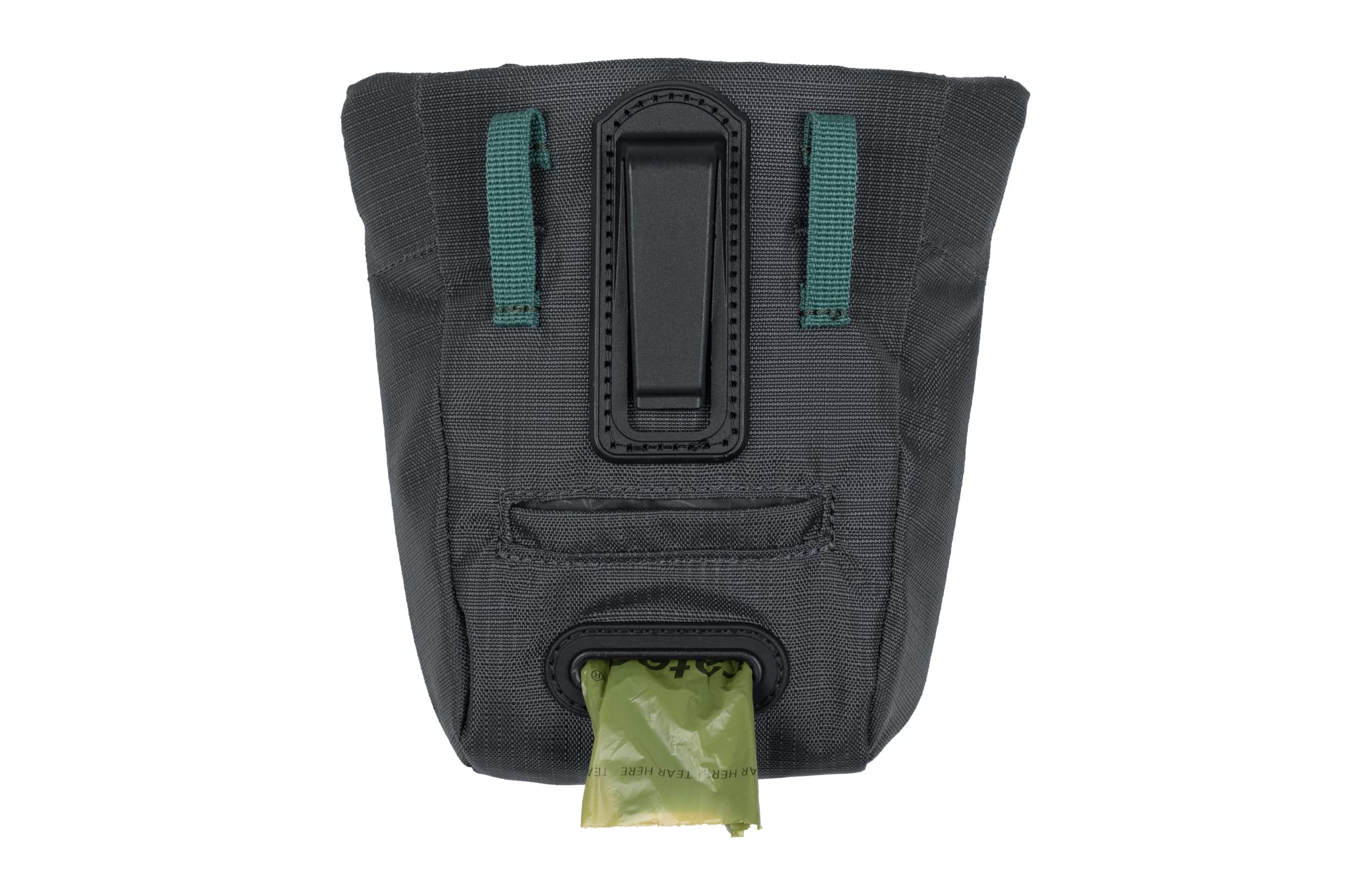 RUFFWEAR Bolsa de Paseo para Perro, dispensador de Rollo de Bolsas de Caca de Perro, Colsa de Tela para excrementos de Perro con Cremallera, pequeña y Ligera, Impermeable, Basalt Gray, Large