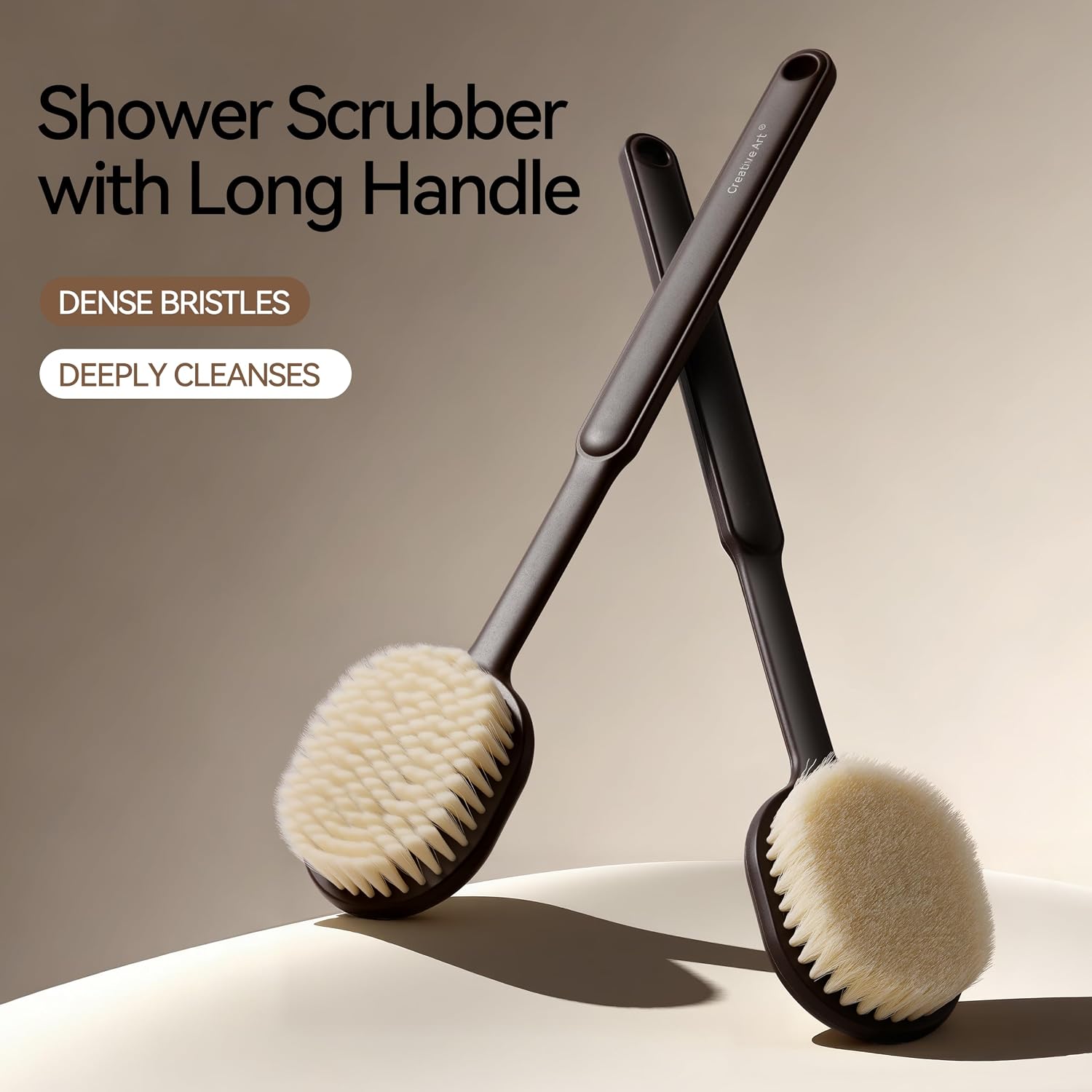 Back Scrubber for Shower for Men Women, Body Brush with Long Handle