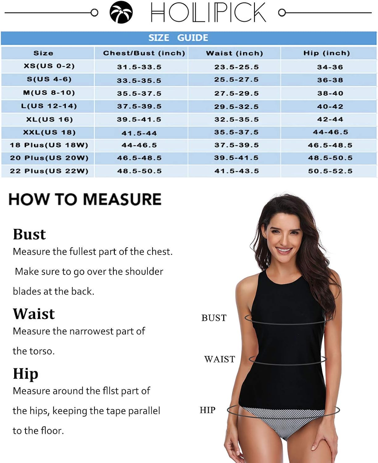 Holipick Women Tankini Swimsuits High Neck Swim Tank Tops Tummy Control Two Piece Bathing Suits Halter Swimwear at  Women’s Clothing store