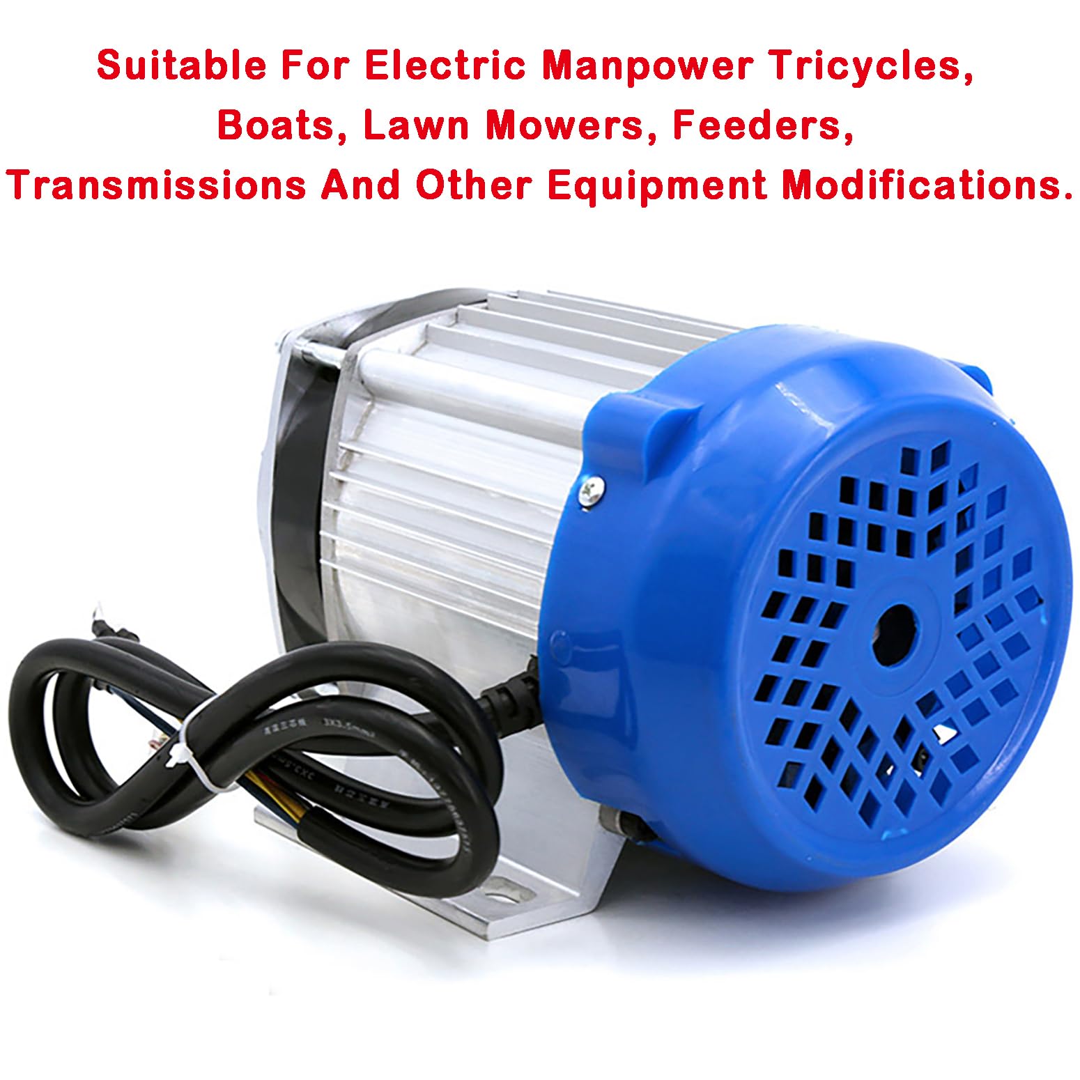 550W / 700W / 800W / 1000W Elektrischer Bürstenloser Motor Mit 14-Zähnigem 420er Zahnrad, 48V / 60V Elektrischer Dreiradmotor Für DIY Dreirad, E-Bikes, Futterautomaten