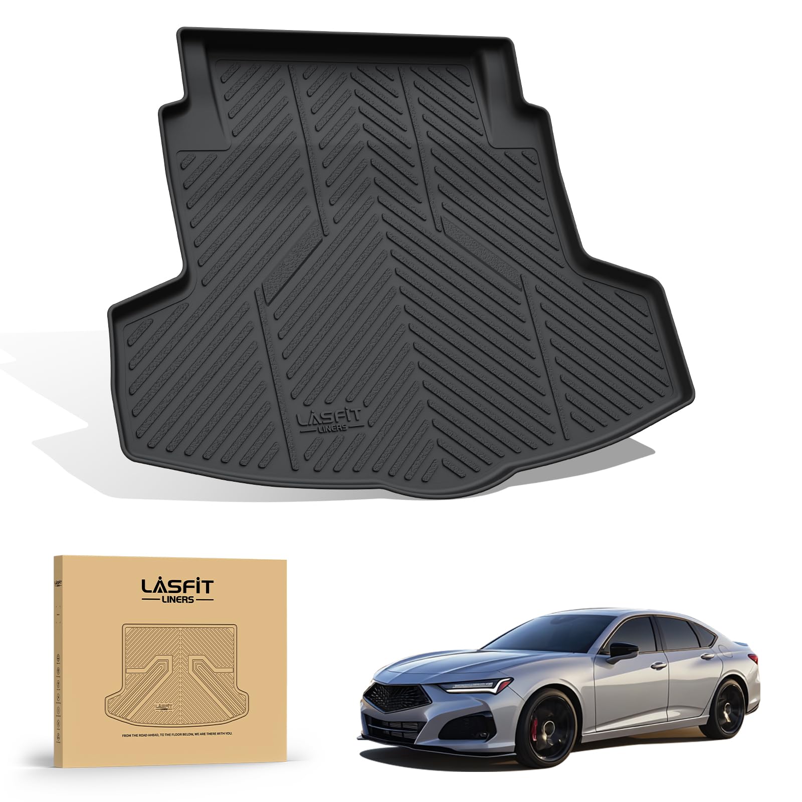 LASFIT Cargo Mat for Acura TLX &amp; Type S 2021-2025 Sedan, Rear Trunk Liner