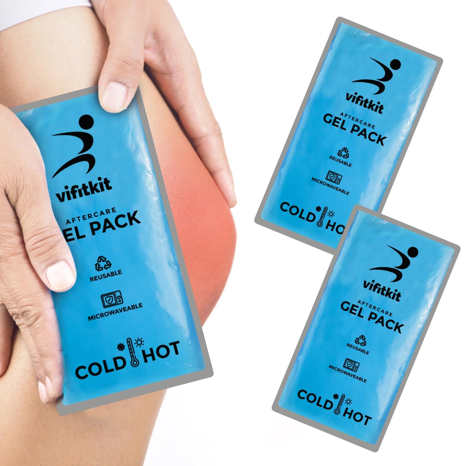 VFK by Xtrim Reusable Hot and Cold Gel Pack, Ice Pack Bag for Relief - Multi-Purpose Hot and Cold Therapy Gel Ice Pack, Hot Bag Gel Healing Pad for Pain Relief