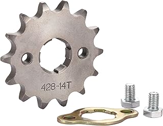 WOOSTAR Motorcycle 428-14T Front Sprocket 20mm for 50cc 70cc 90cc 110cc 125cc Dirt Pit Bike Mini Bike ATV 4 Wheeler Moped
