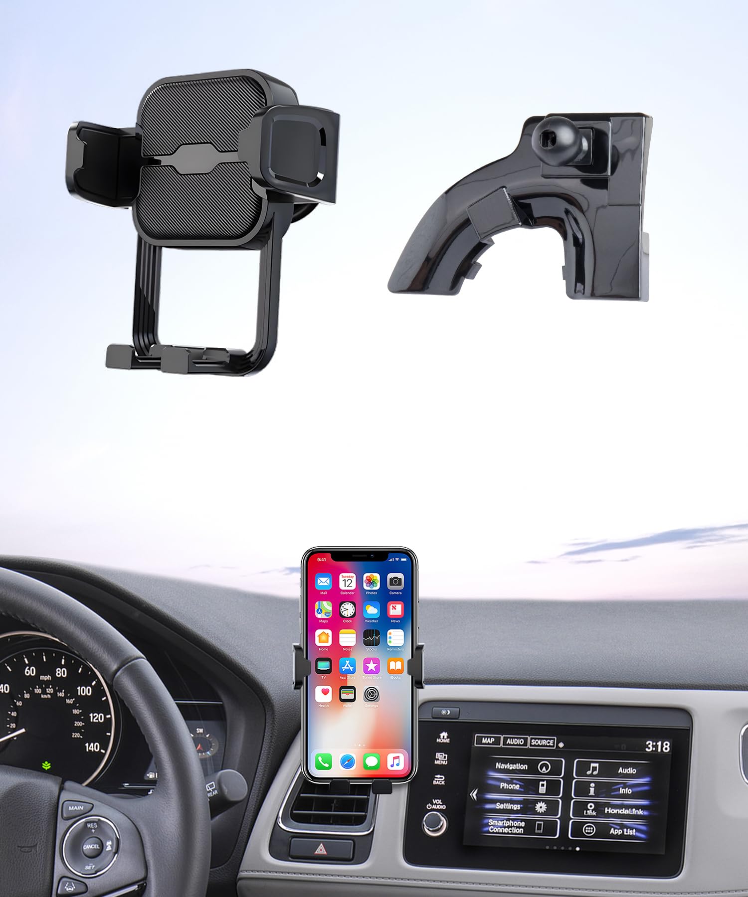 Samochodowy uchwyt na telefon do Honda HRV HR-V 2016-2022 akcesoria samochodowe uchwyt nawigacyjny dekoracja wnętrz uchwyt na telefon komórkowy, obrót o 360°, niestandardowy uchwyt do