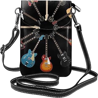 Chitarra Circle Dya Small Crossbody Bags con pratico trasporto del telefono cellulare borsa portafoglio per le donne ragazze
