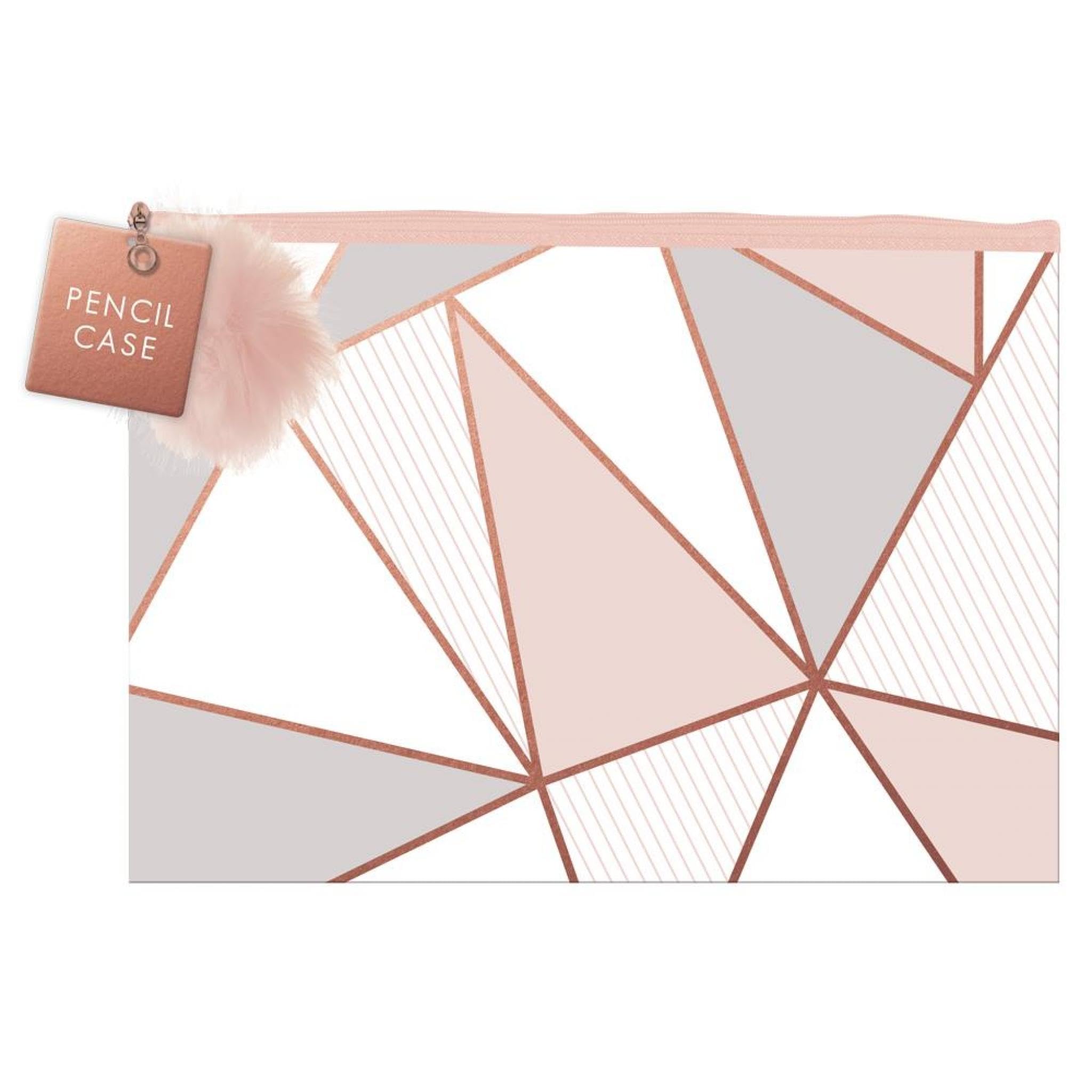 BGLarge 20x28cm Flat Refracted Stylish Marble Pencil Case