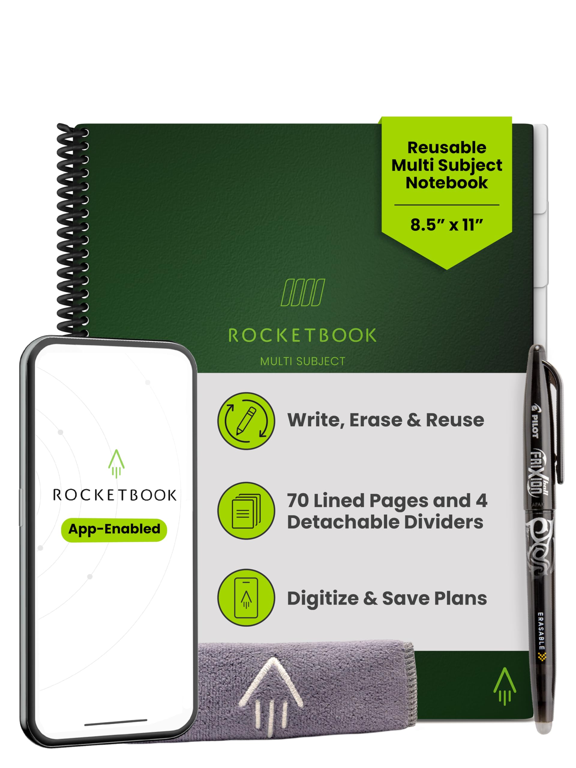 Notebook With Rearrangeable Pages Snapklik.com : Multi-Subject Reusable Smart Notebook, Notebook For ...