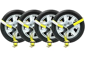 Mytee 4-Pack 2" x 10' Lasso Ratchet Strap with J Finger Hook...