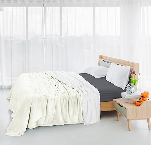 Miniatura 79 de Utopia Bedding - Manta sherpa de tamaño decorativo [negro, 50 x 60 pulgadas], manta reversible de vellón gruesa y cálida de 480 GSM, para cama