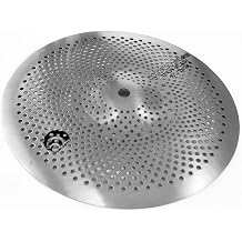 10'' Mute Splash Cymbal, Silent Silver Alloy Practice Cymbal for Drum Set, Muted & Crisp Tone, Durable Home Practice Percussion
