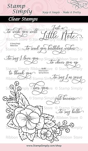 Spring Pansies Floral Cluster - Hoja de 4 x 6 pulgadas