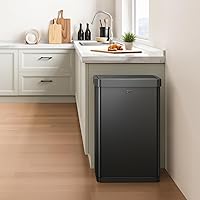 Vista 3 de EKO Mirage X - Cubo de basura con sensor de movimiento de 80 litros/21.1 galones, cubo de basura automático grande para cocina, sin contacto, acero
