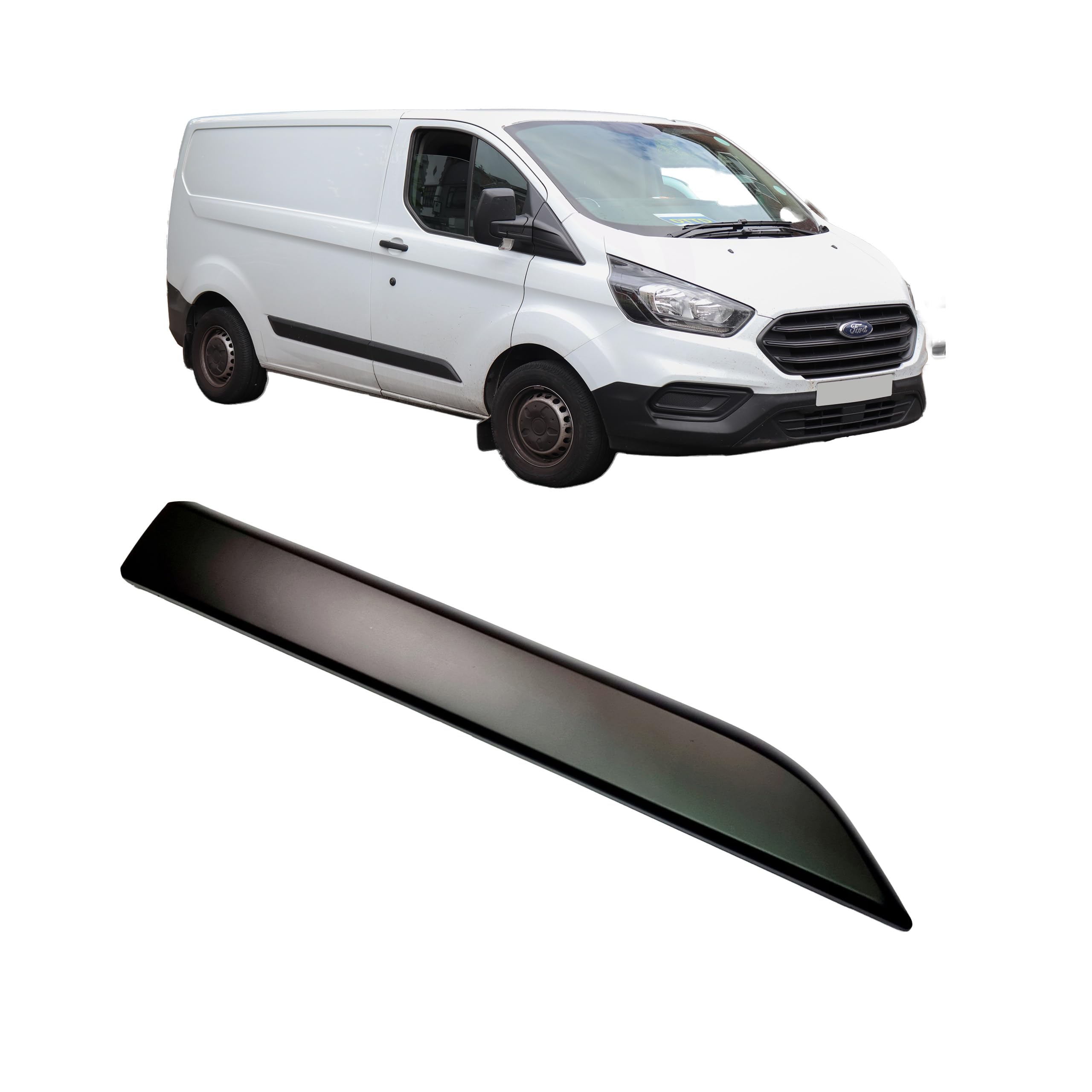 Panel de moldura para puerta delantera derecha, color negro, compatible con Transit Tourneo Custom 2012 en adelante BK21-V20780-AF5YZ9, 2288640, BK21V20780AF5YZ9 (negro, delantero derecho)