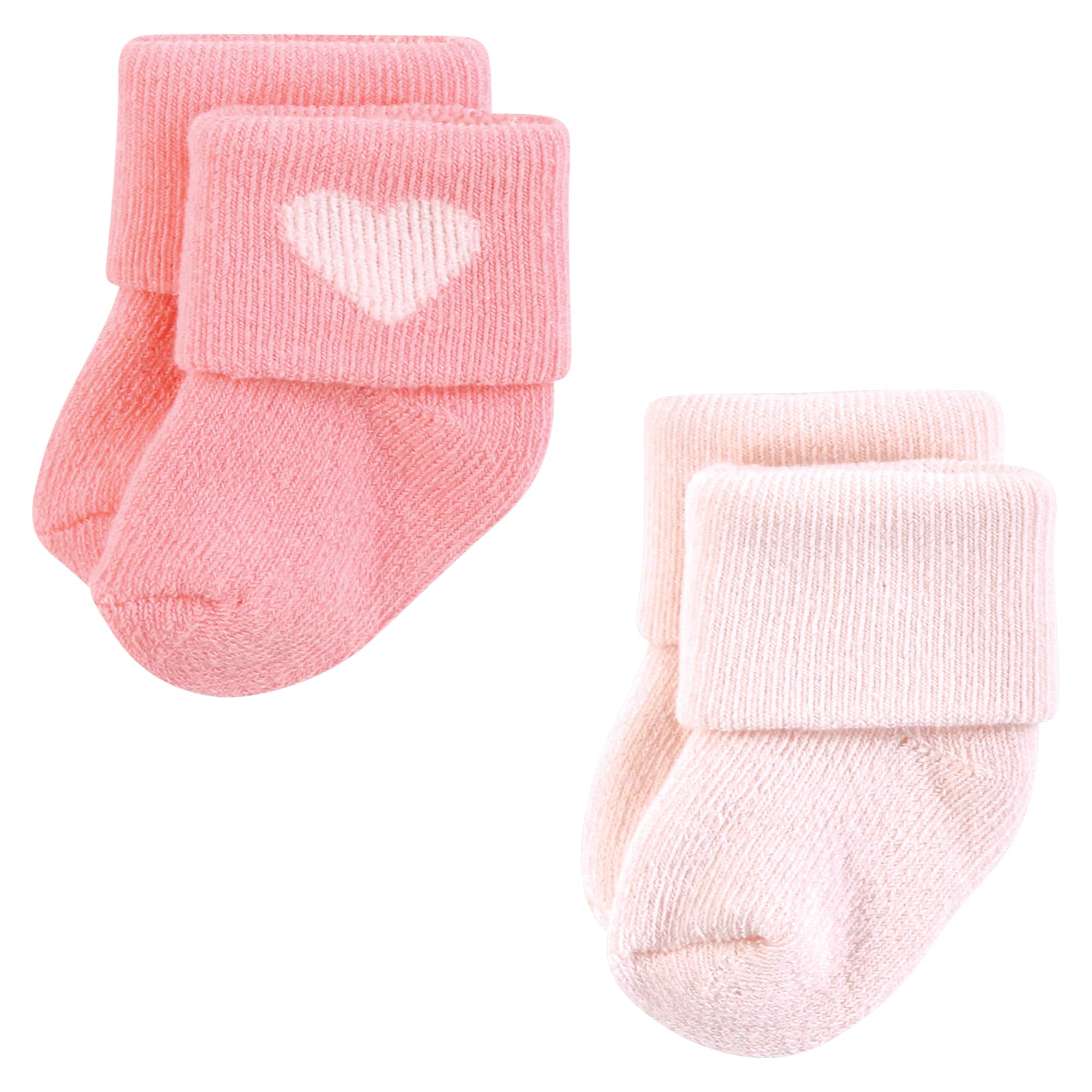 Hudson baby Baby-Mädchen Infant Girl Cotton Rich Newborn and Terry, Little Love, 0-6 Months Lässige Socken, Rosa, Monate
