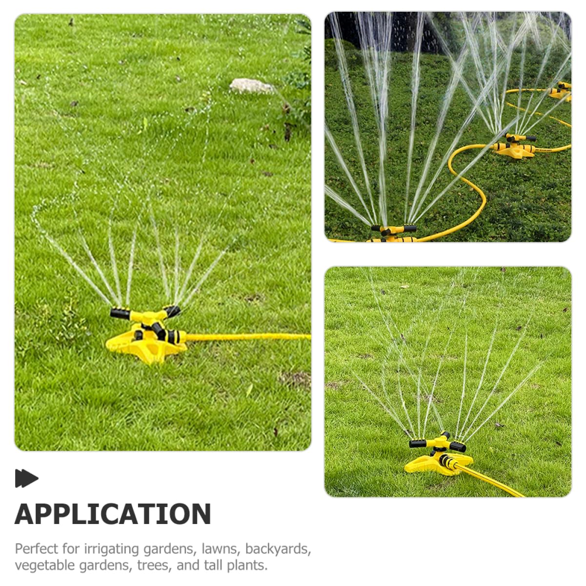 ibasenice 3 Pièces Arroseur de Jardin Automatique Pulvérisateur Rotatif pour Arrosage de Pelouse et Jardin Eau et Aux Chocs
