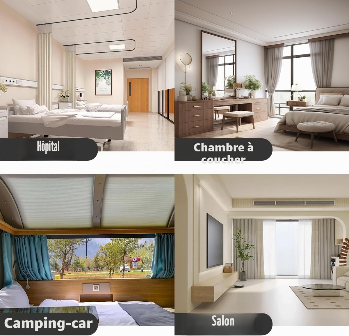 Flexible Rail Rideaux Plafond(5M)-Convient Aux Camping、Cars et Aux Salles de Bain,Rails de Rideau Faciles à Installer, Noirs