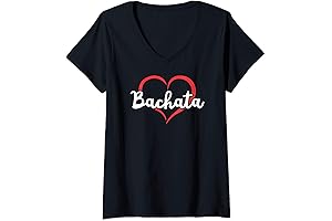 Womens Bachata Apparel Latin Dance Lovers Funny Bachata V-Neck T-Shirt