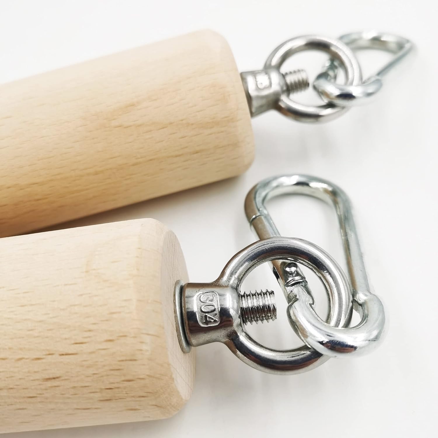 1 Pair Pull Up Handle Wooden Grip Strengthener Exerciser Training Tools for Strength Core Workout Rock Climbing Bouldering