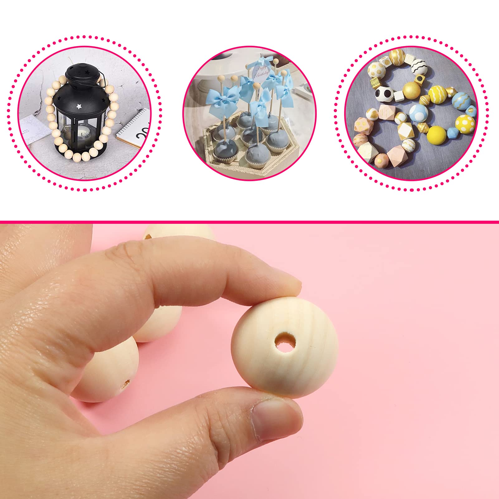 Perline Di Legno Naturali 6mm | 1000 Pezzi | Foro 2mm | Per Braccialetti, Collane, DIY - Foto 9