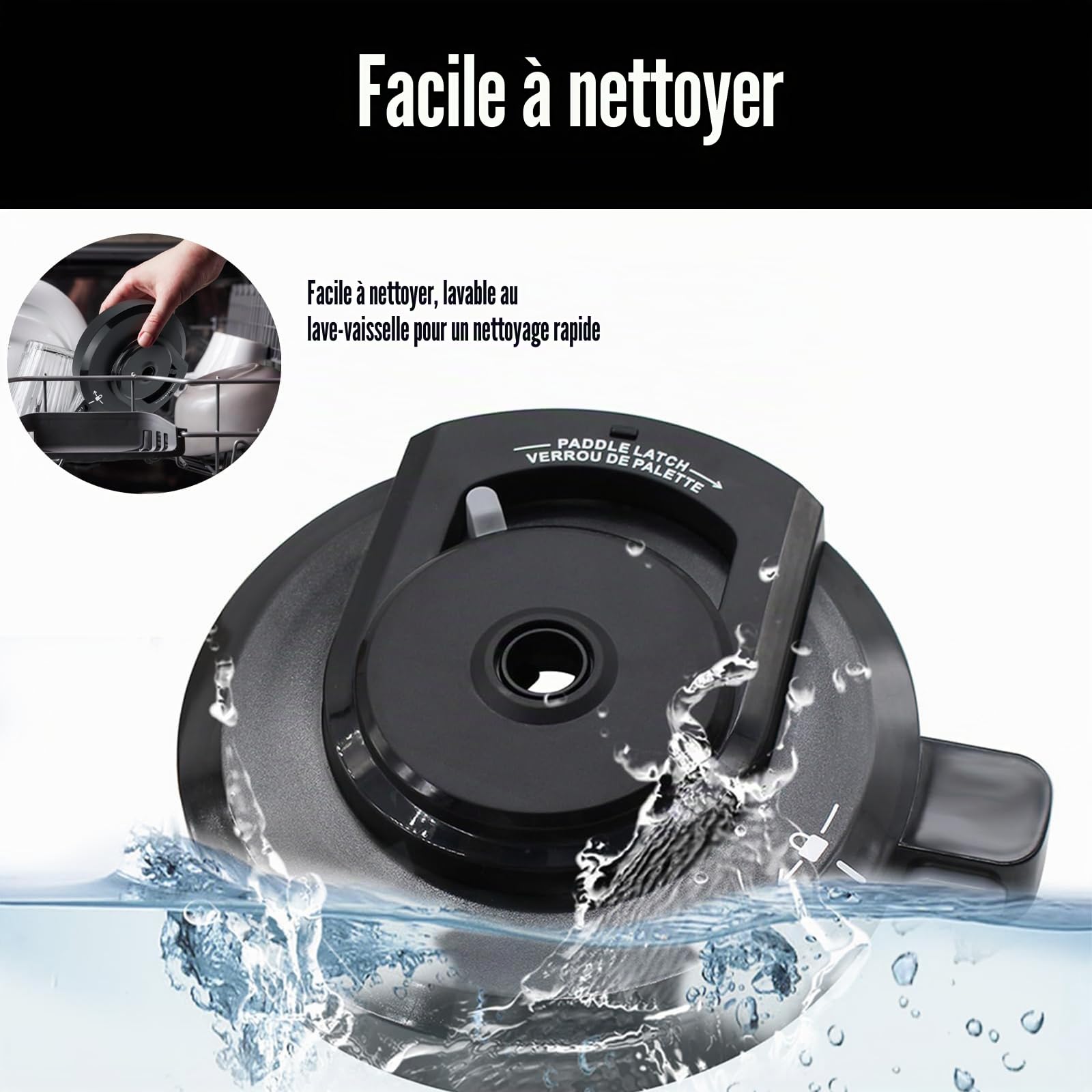 Couvercle extérieur pour sorbetière Ninja, pour sorbetière Ninja Creami, Compatible avec Nc299amz/Nc301/Nc300, Couvercle de rechange réutilisable