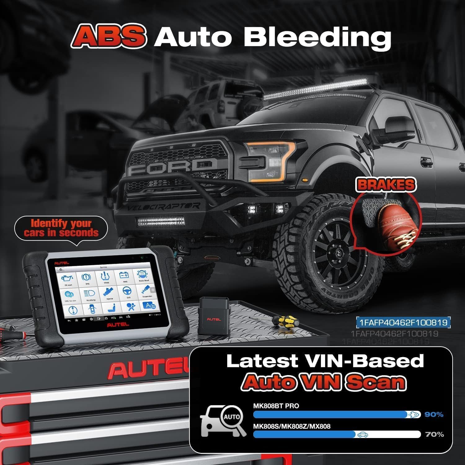 Autel MaxiCOM MK808BT PRO: 2025 Dwukierunkowe Narzędzie Diagnostyczne jako MK900 MK900BT MK808BT, BT Ver of MK808S MX808S MK808, 3K+ Aktywne Testy, 28+ Usług, Pełna Diagnostyka Systemu, Współp z BT506