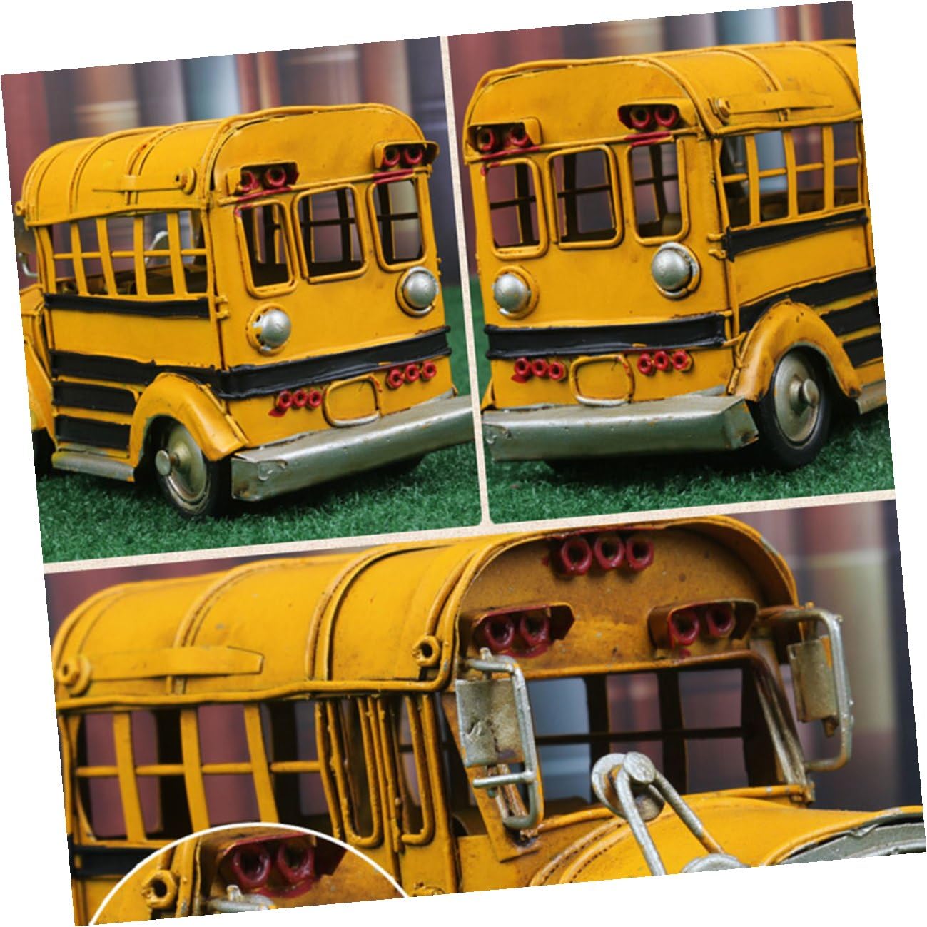 TOYANDONA Vintage Eisen Auto Modell Kleine Antike Fahrzeug deko aus Metall Handgefertigtes Retro Sammlerstück für Zuhause und Büro Detailreich Nostalgisch Robustes Blechspielzeug