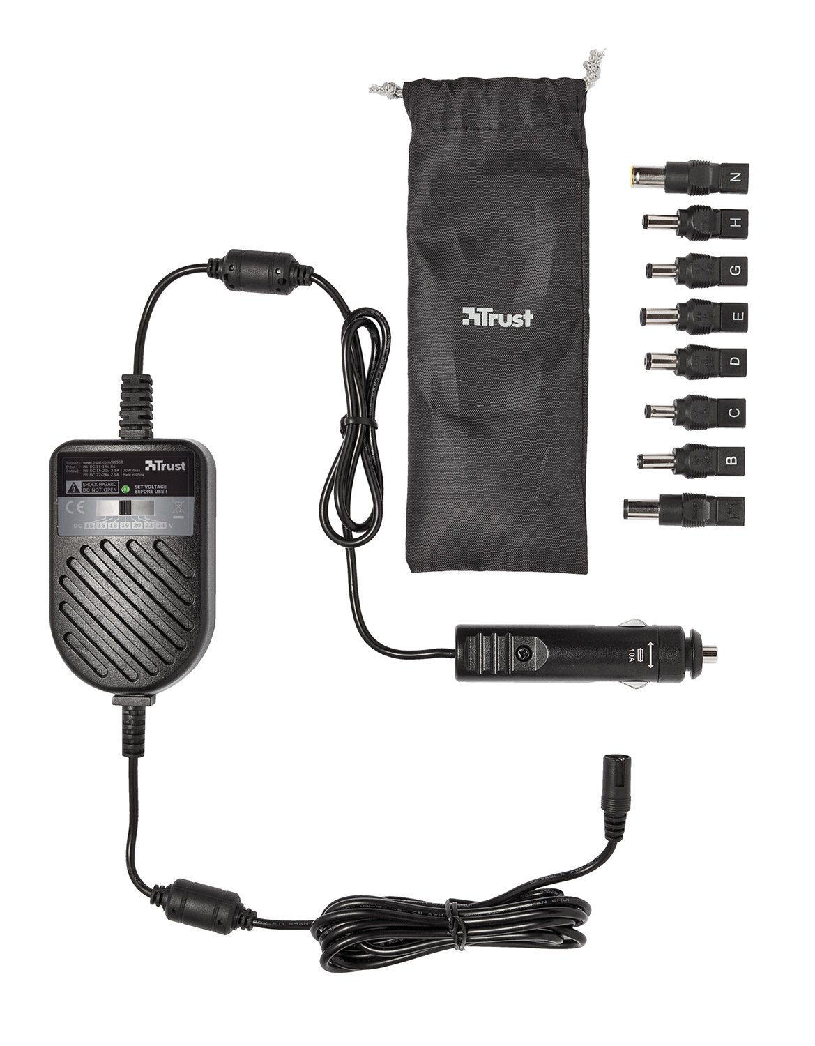 Trust 70W Notebook Power Adapter - Car