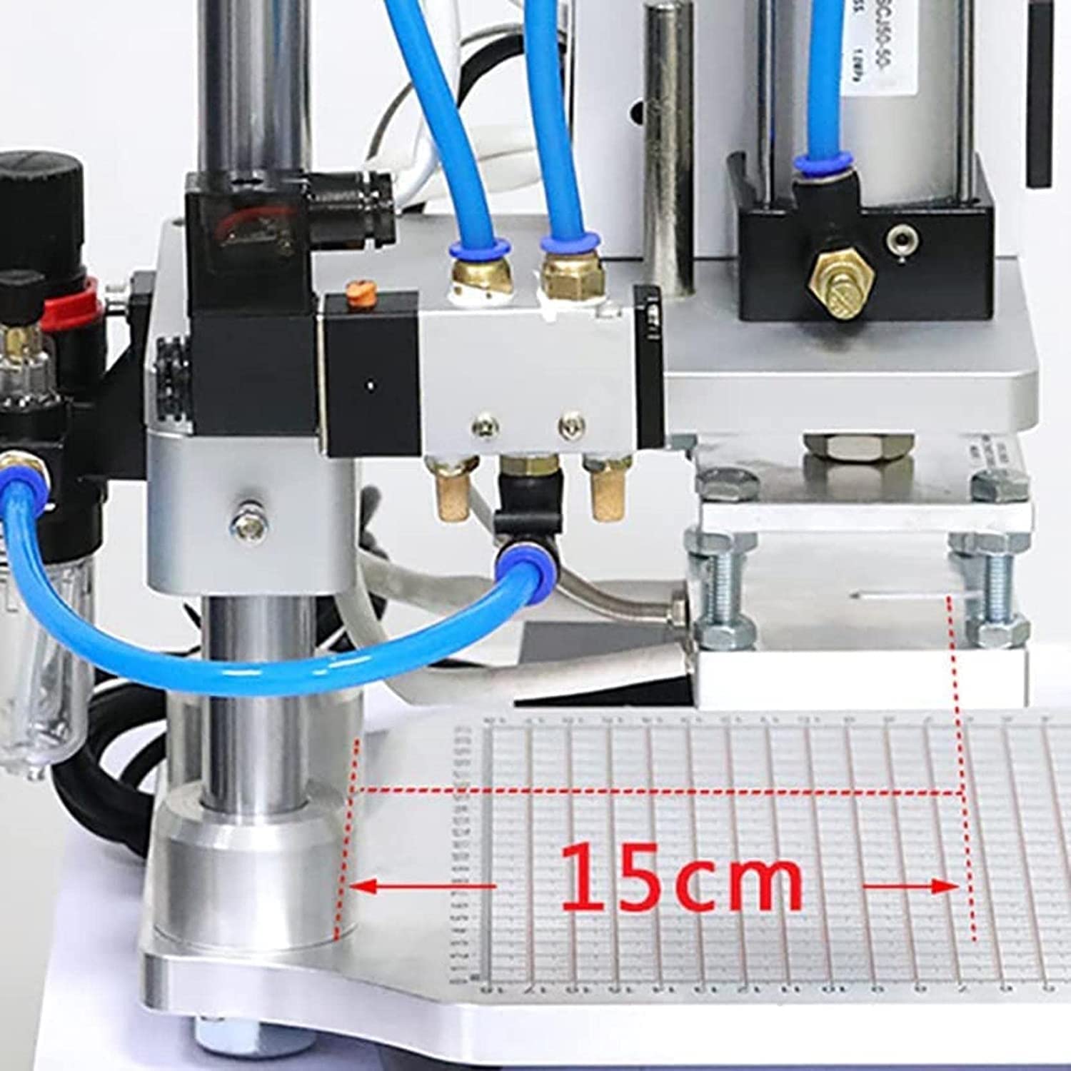 Hot Foil Stamping Machine Embossing Machine Leather Embossing Bronzing Pressure Mark Machine Manual Leather PVC Wood Logo Stamper (80x100mm)