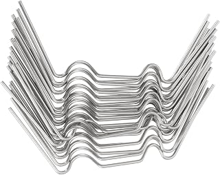 UXCELL 100pcs Stainless Steel Greenhouse Glazing Clips, 95mm W Type Fixing Clips for Glass