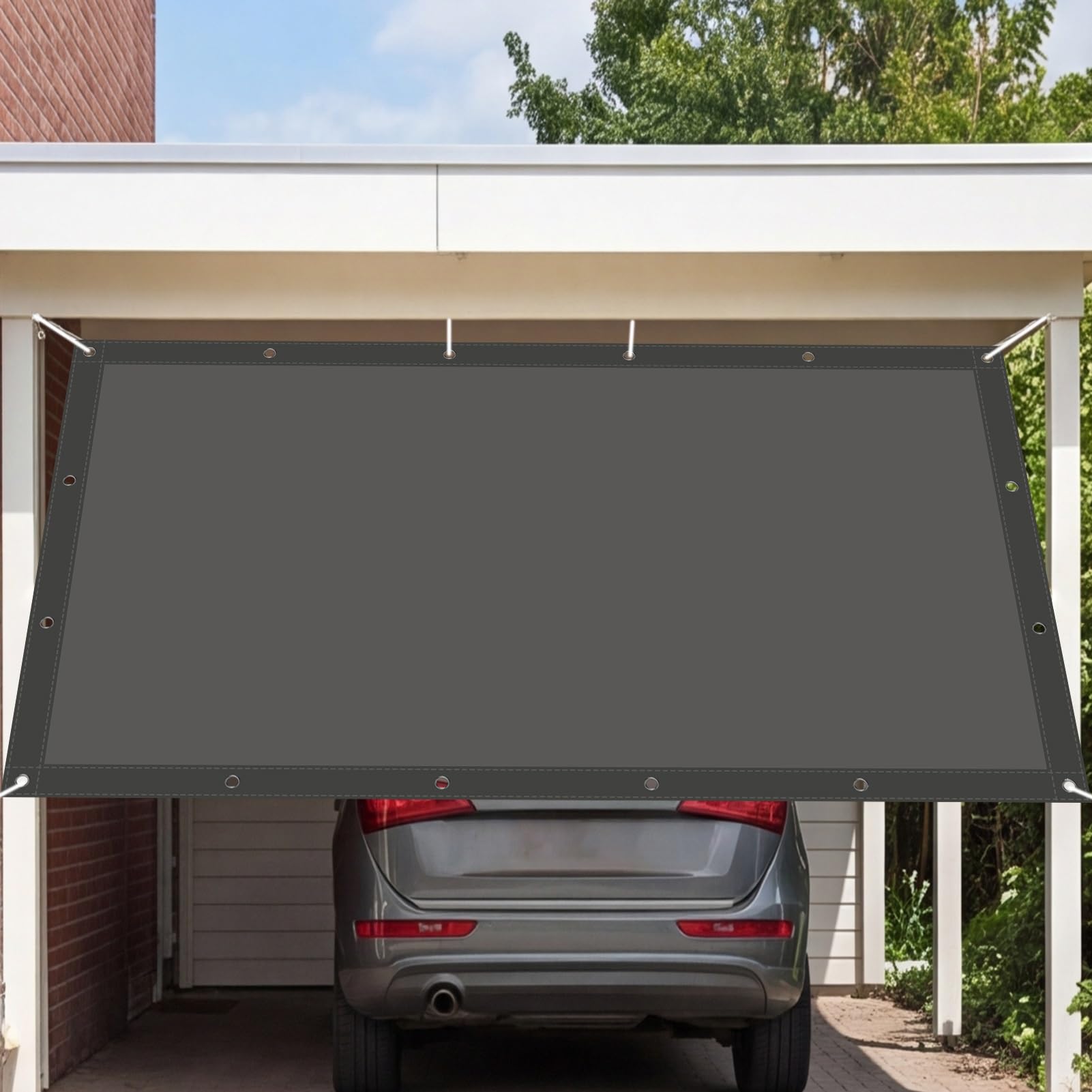 Żagiel przeciwsłoneczny na wymiar z oczkami 285 x 585 cm, wykonany z wysokiej jakości poliestru PES, ochrona przed słońcem, baldachim odporny na warunki atmosferyczne z ochroną przed promieniowaniem