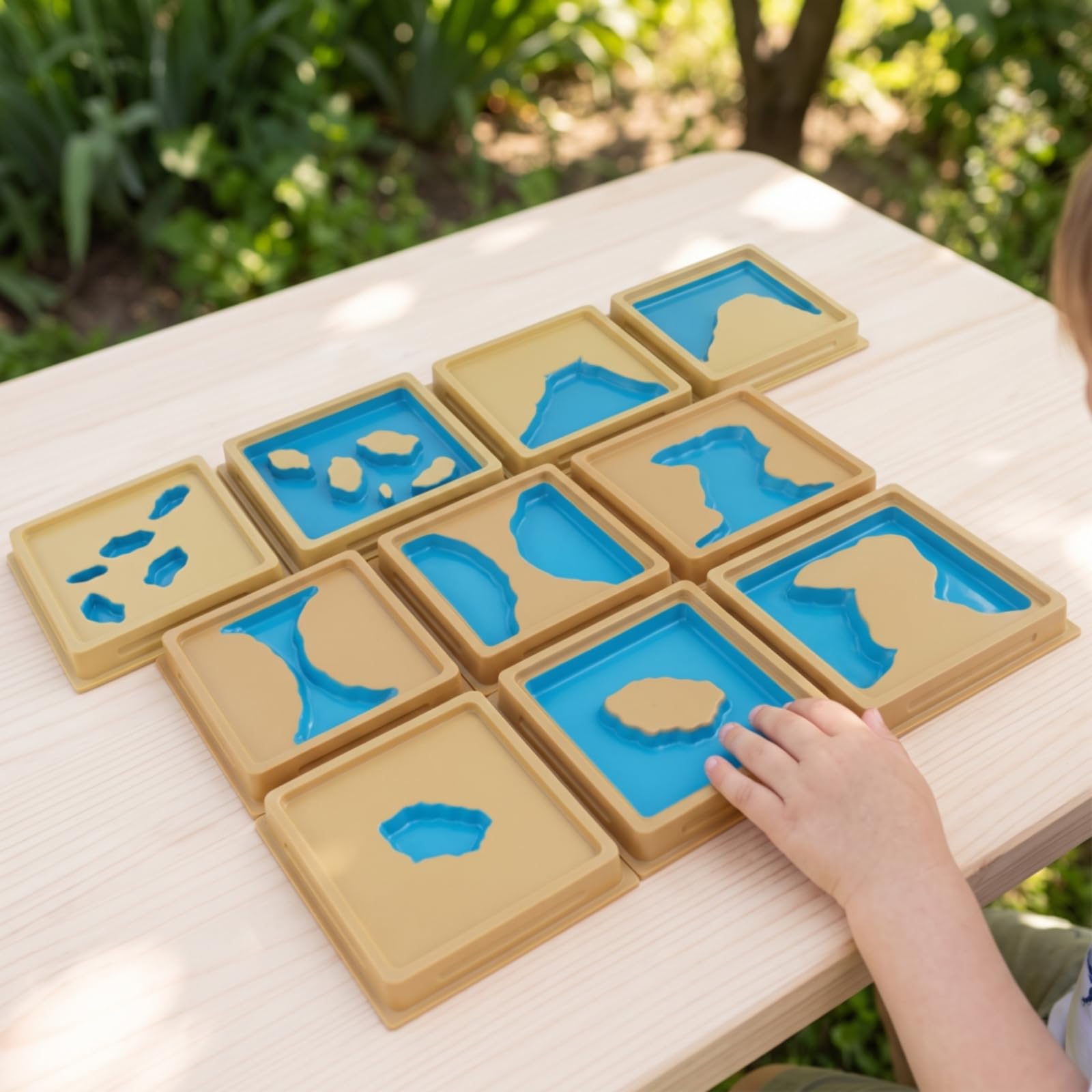 4 Piezas Tablero Geografía Didáctico Material Educativo Resistente Juguete para Maestros, Educadores, Escuela en Casa