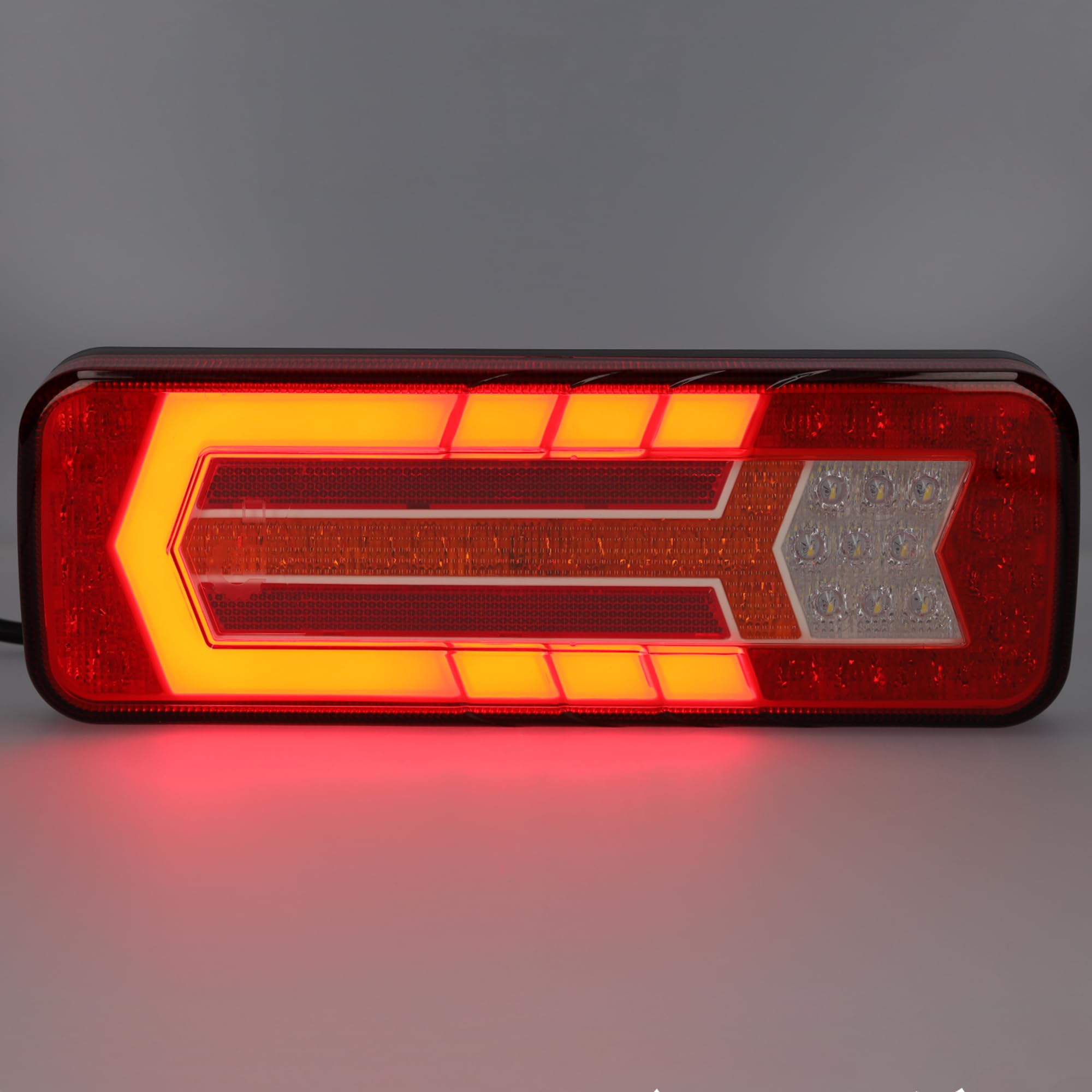 2x LED Rückleuchte 6 Funktionen 12/24V Dynamischer Blinker E9 NEON LKW