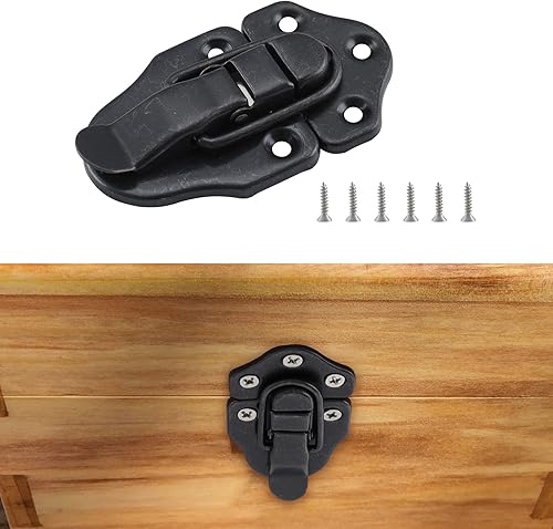 Miniatura 3 de HOME MASTER HARDWARE Paquete de 8 pestillos de cerrojo de pico de pato, pestillo de cerrojo de palanca, kit de candado antiguo con tornillos para