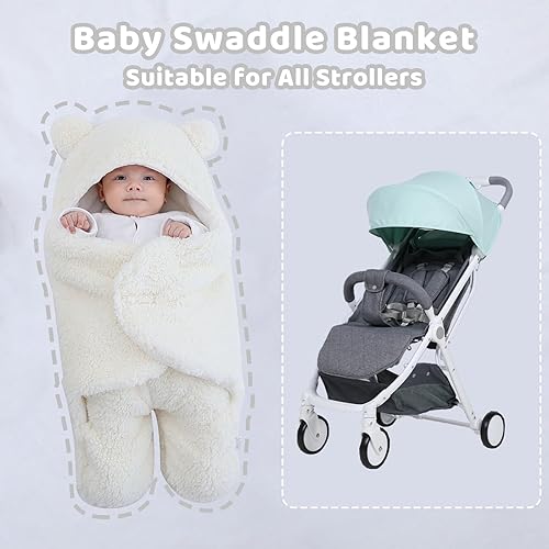 Miniatura 10 de Danolt Artículos esenciales para recién nacidos, pañales para recién nacidos de 0 a 6 meses, manta de felpa suave para bebé, saco de dormir, regalos