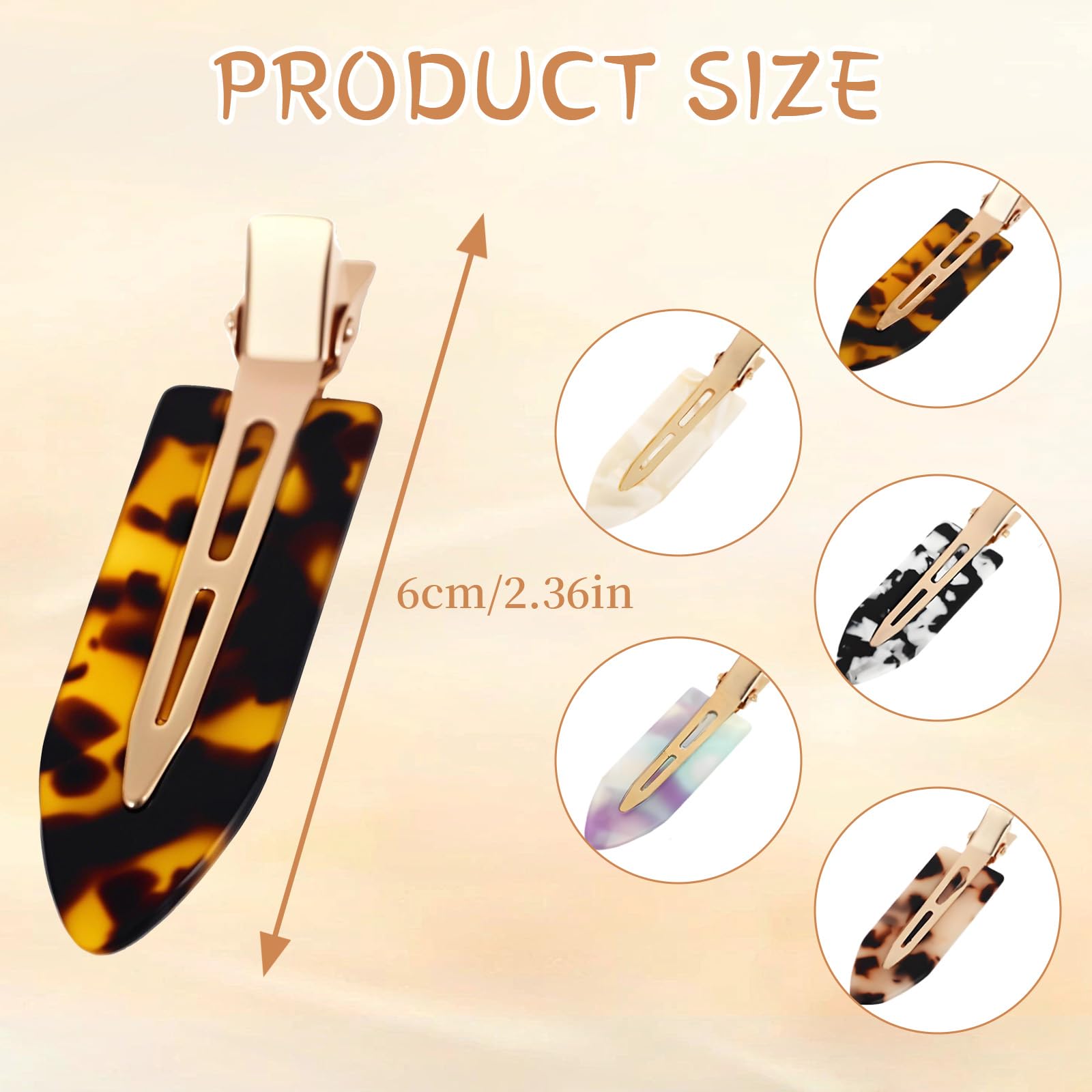 Mtuihfo No Crease Hair Clips, Multicolor Makeup No Bend Hair Clips - Image 2