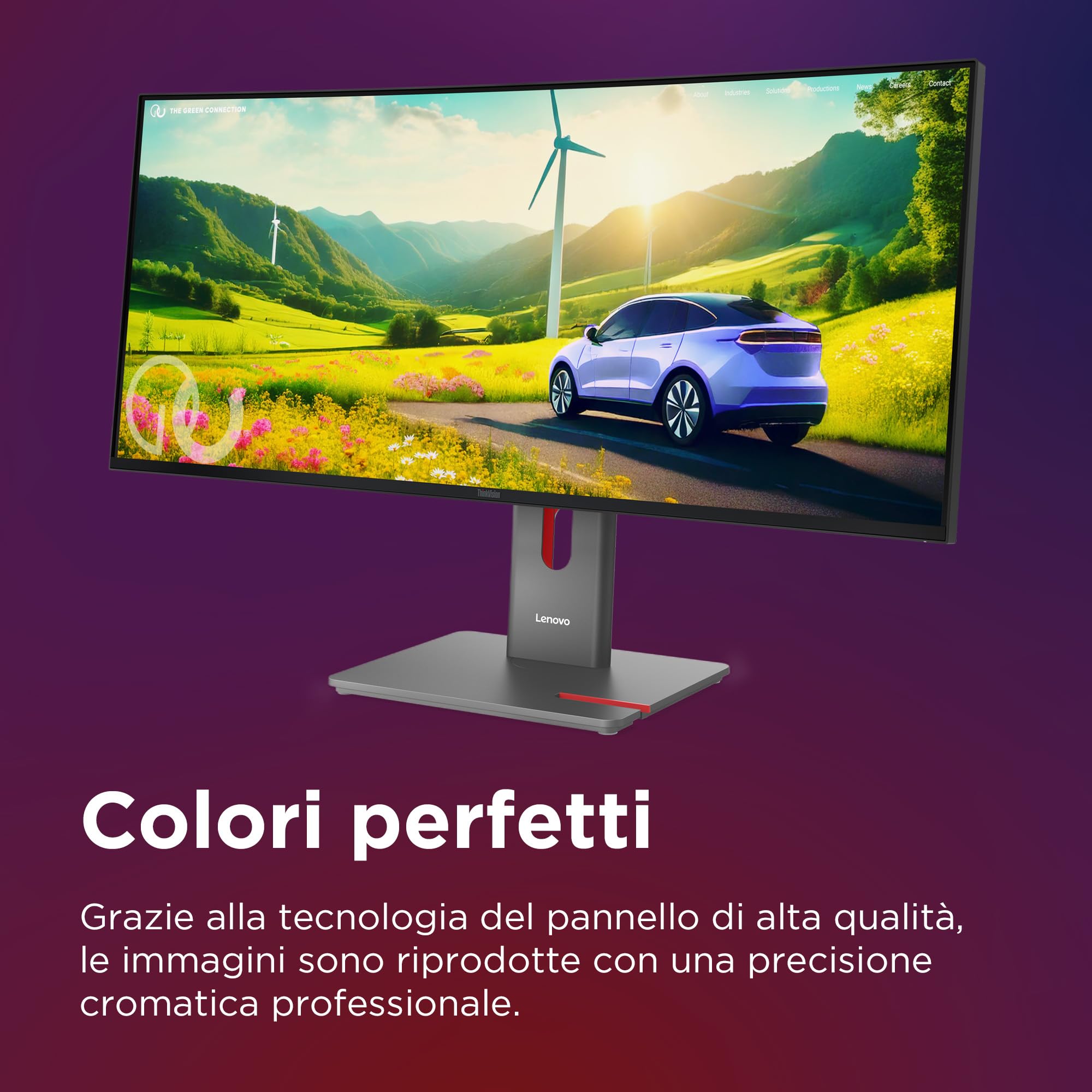 Lenovo ThinkVision P34WD-40 - LED Monitör - Kavisli - 86,4 cm (34
