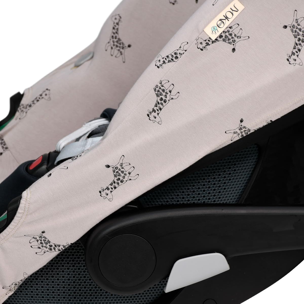 JYOKO Kids Funda de algodón para Silla de Coche Compatible con Maxi Cosi Pebble 360 Y FamilyFix 360 (Giraffe)