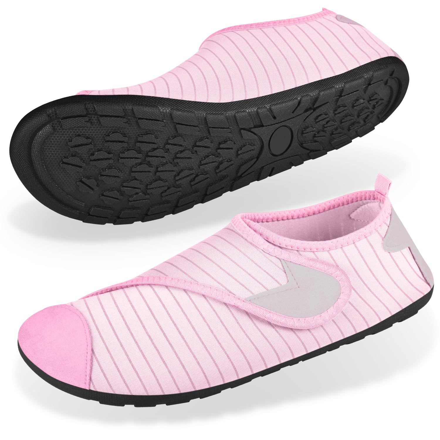 SUTIYO Zapatos de baño para mujer y hombre con cierre de velcro, zapatos de agua de secado rápido, zapatos de playa, transpirables, antideslizantes, zapatos de agua, zapatos descalzos, zapatos de surf