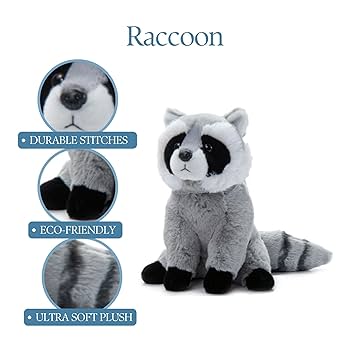 Amazon.com: The Petting Zoo Raccoon Stuffed Animal Plushie