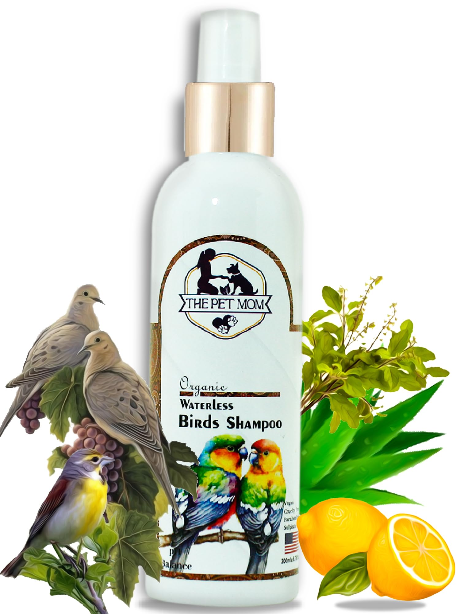 The Pet Mom Organic Waterless Dry Bath Birds Shampoo | Fresh Fragrance, Cleanse, Conditioned, Soft & Smooth Coat | Easy to Use Bird Shampoo Spray for All Bird Breed –200Ml (B0CH1MC9BD) Amazon Price History, Amazon Price Tracker