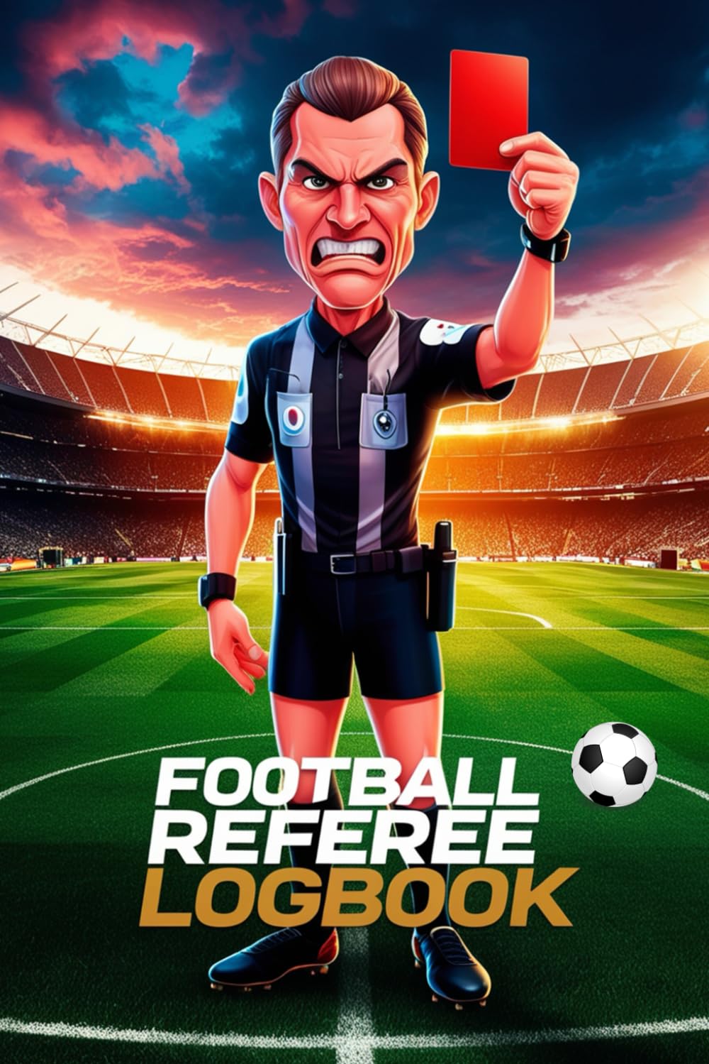 Football Referee Logbook: Soccer Match Record Book For Officials