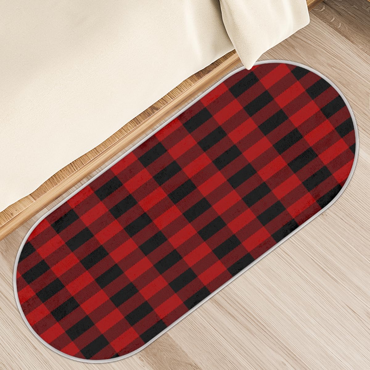 Tapis à poils longs rouge buffle de qualité supérieure pour maison