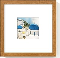 Vista 158 de Axeman Marco para póster de 18 x 24 pulgadas con paspartú para 16 x 20 pulgadas, marco de fotos de madera maciza de roble con vidrio templado, marco