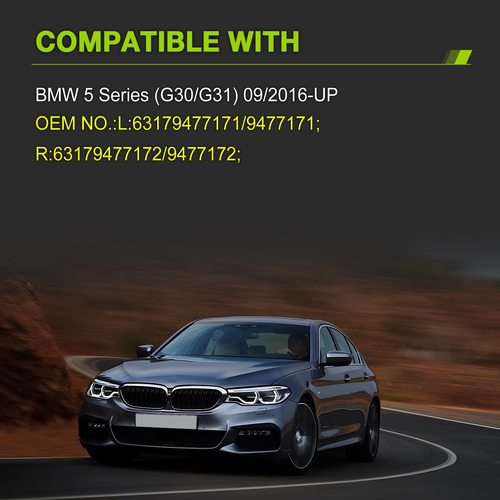Reflektor przeciwmgielny do G38 ​​530e 530i 540i 640I xDrive 2017-2019 LED fog light dym