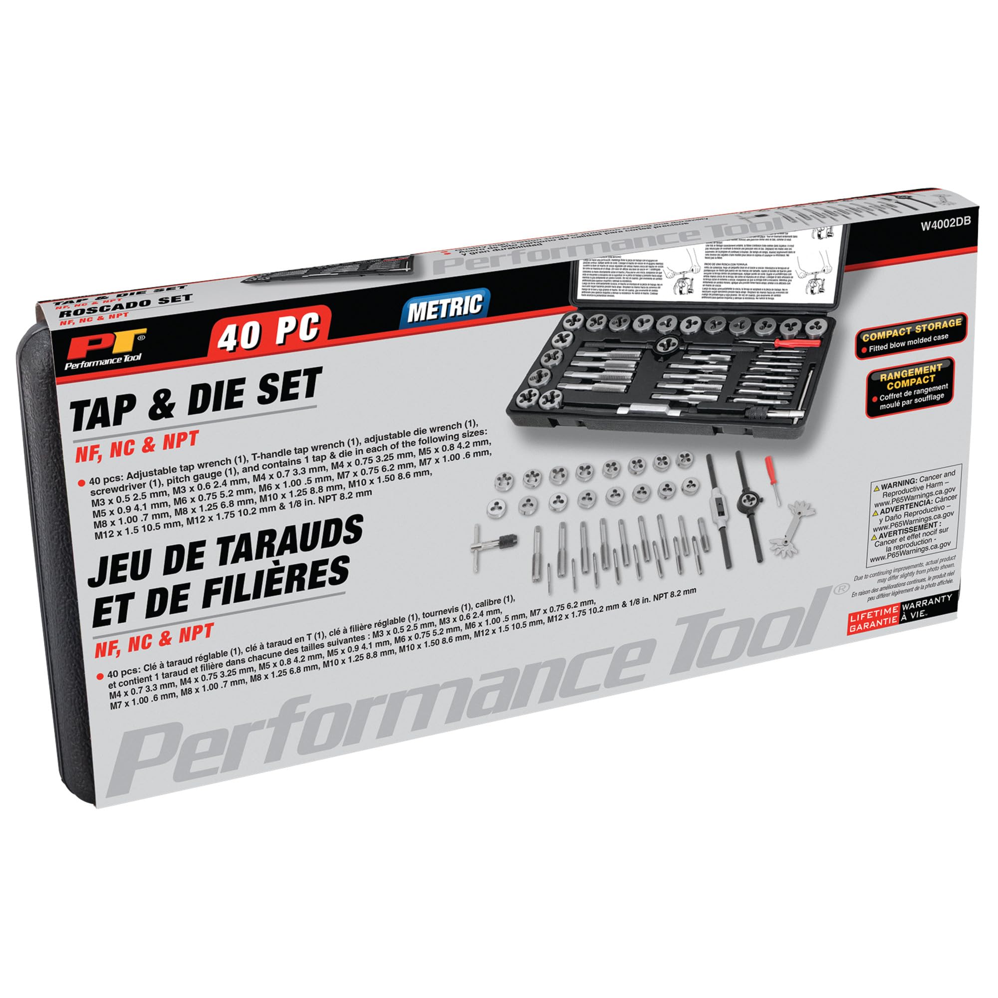 Amazon.com: Performance Tool W4002DB 40-Piece Metric Tap And Die