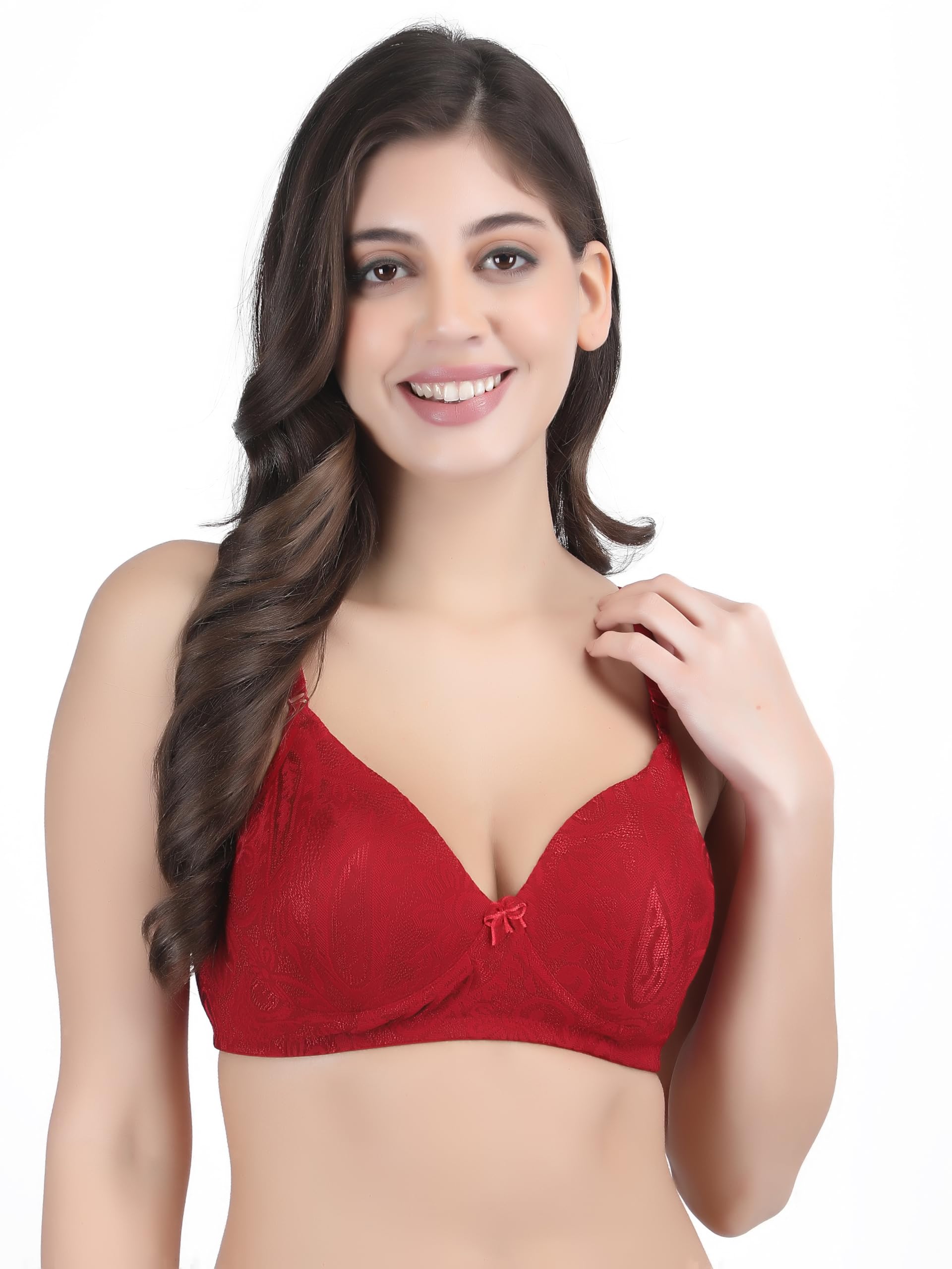 BODYSIZEWomen's Lightly Padded Non-Wired Seamless Bridal Bra