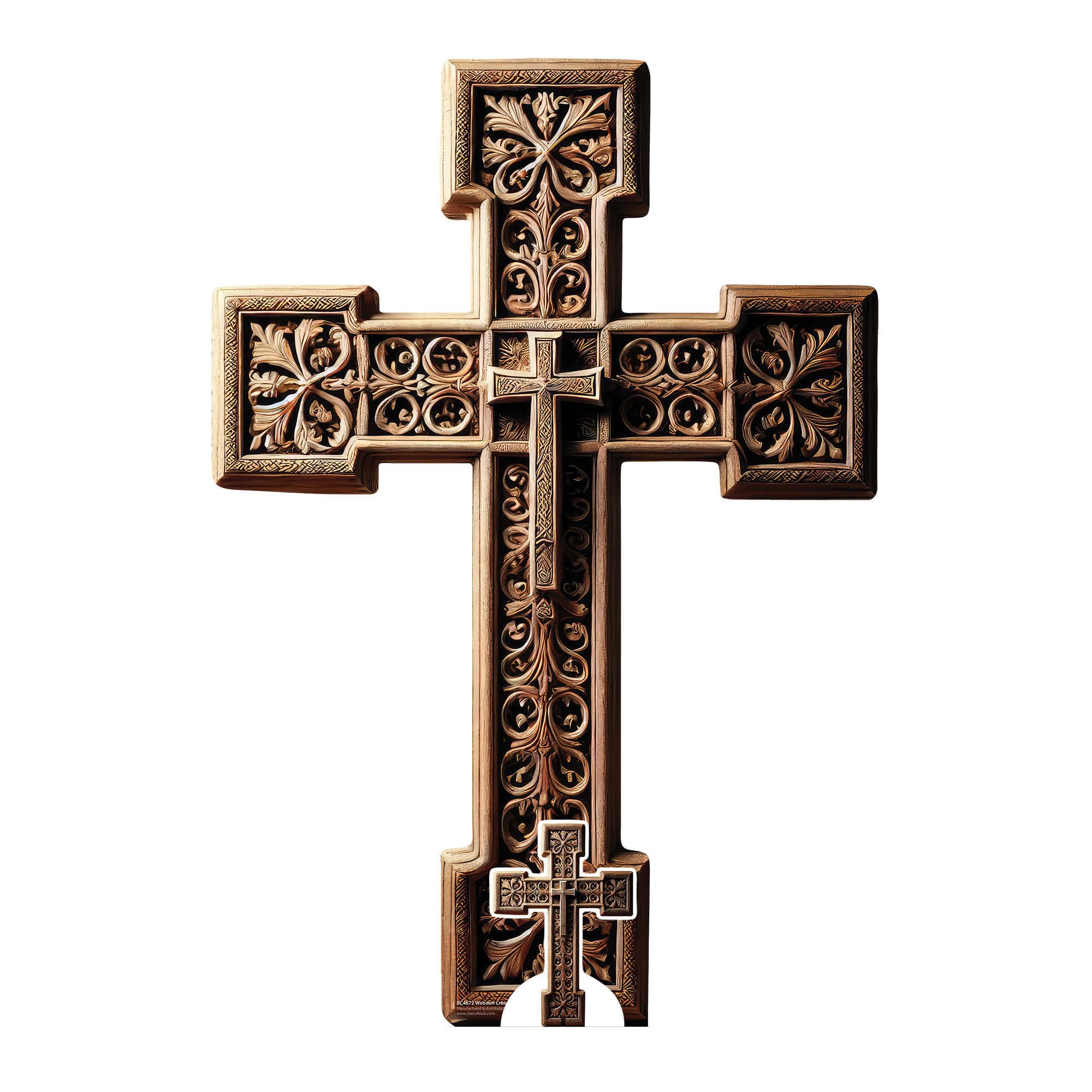 Star Cutouts SC4672 Wooden Cross Cardboard Cutout 130cm – Easter Decoration, Church Display & Religious Event Prop