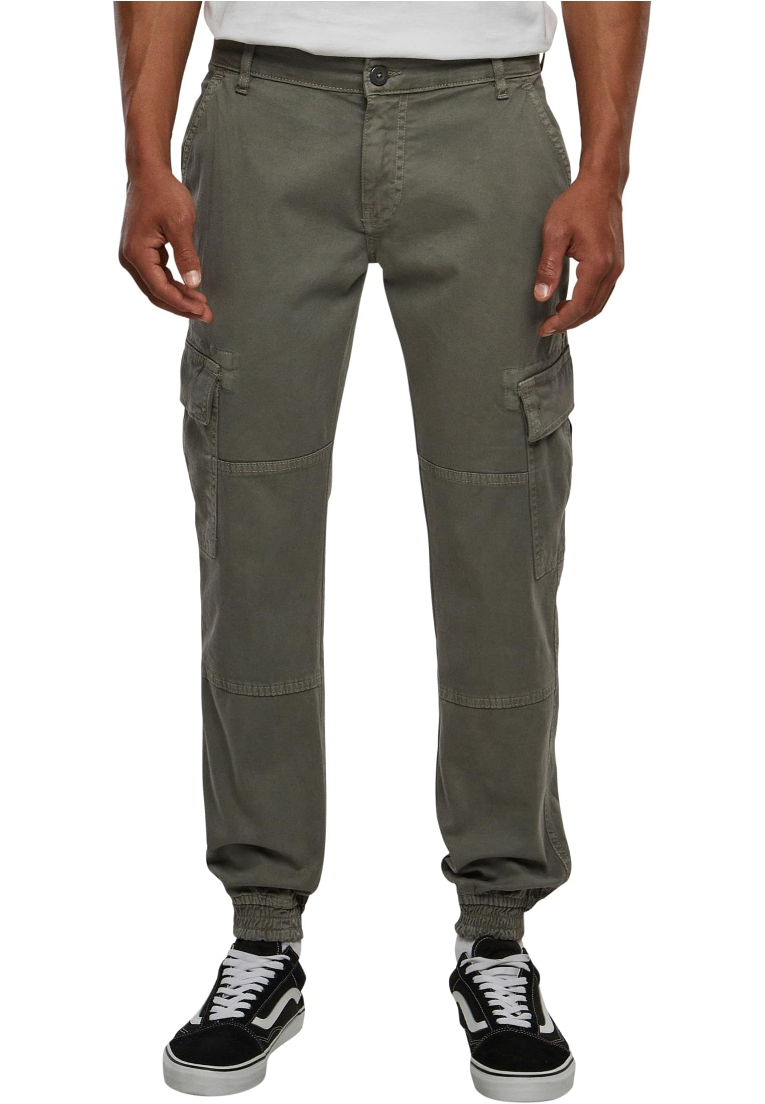 Urban Classics Men's Washed Cargo Twill Jogging Pants Trouser, Gray , 34