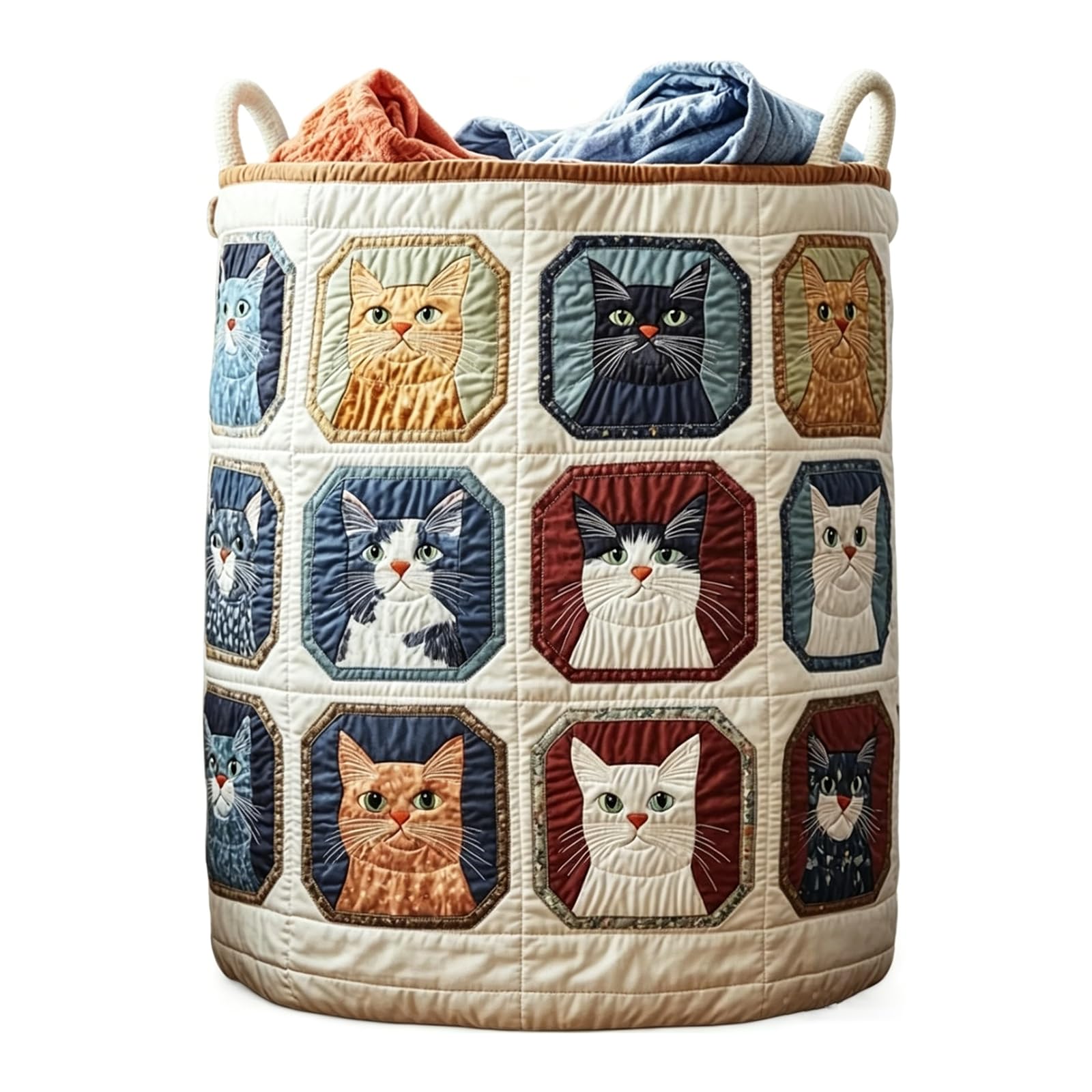 NVOQILIN Fabric Hamper Basket Machine Washable Materials Clothes Container Foldable Dirty Clothes Bin Foldable Hamper