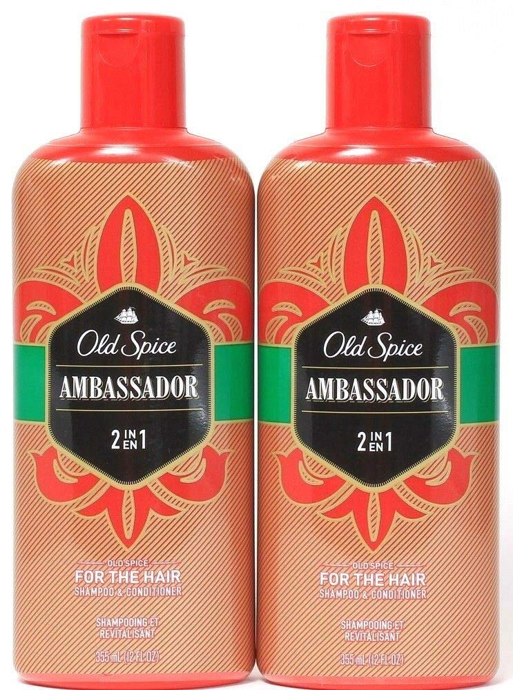 Old SpiceAmbassador 2in1 Shampoo and Conditioner, 12 fl oz Each (2)